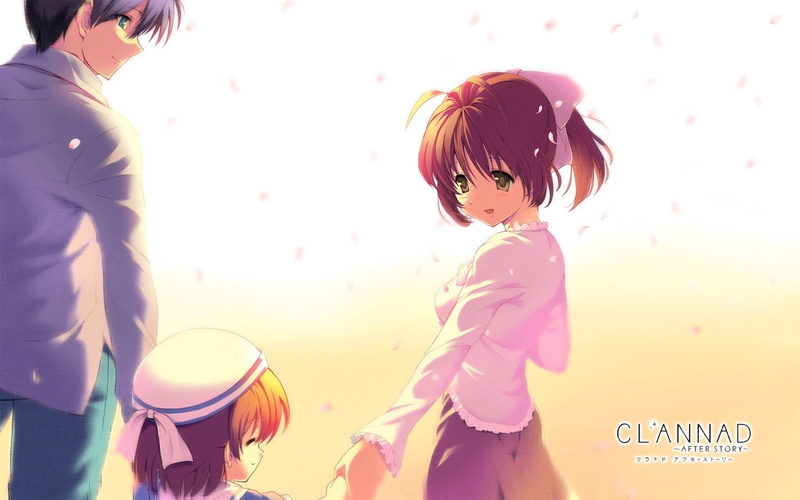 two people, Nagisa Furukawa, casual clothing, females, day, family, standing, Clannad, nature, Tomoya Okazaki, Anime, leisure activity, women
