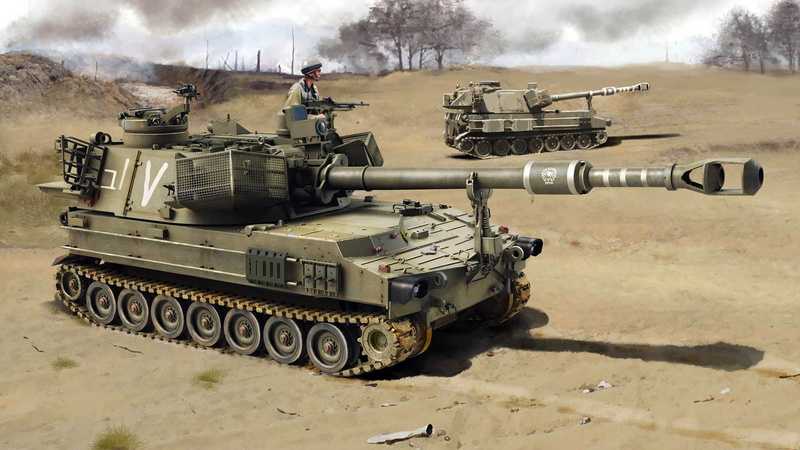 1080P, SAU, M109, self-propelled howitzer, IDF, Israel, American self-propelled artillery, 155mm Self-Propelled Howitzer M109