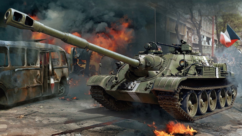 SU-122-54, assault gun, Soviet self-propelled artillery, 1080P, SAU, tank fighter