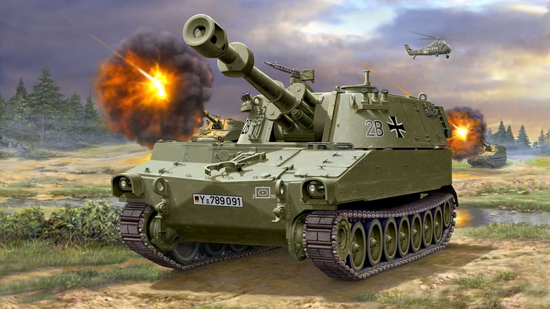 American self-propelled artillery, the German armed forces, The Bundeswehr, M109, Bundeswehr, 1080P, SAU, 155mm, Self-Propelled Howitzer