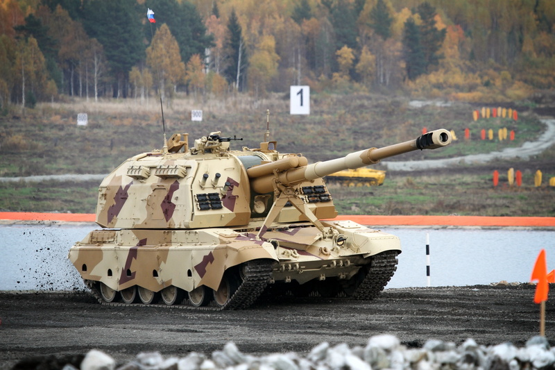Msta-S, Russia, self-propelled, polygon, installation, 2K, howitzer, Arms EXPO 2013, 2S19M2, SAU, artillery
