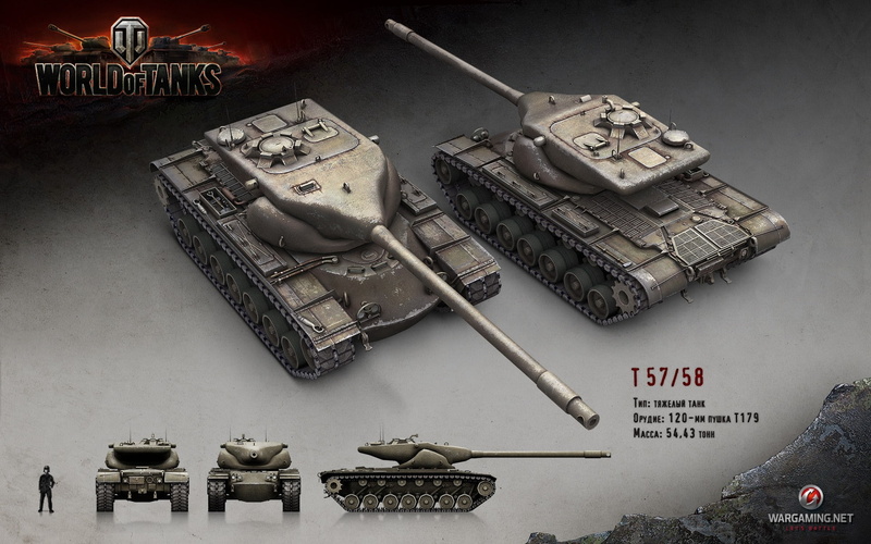 tank, 1080P, T58 Heavy, World of Tanks, video games, wargaming, T57 Heavy