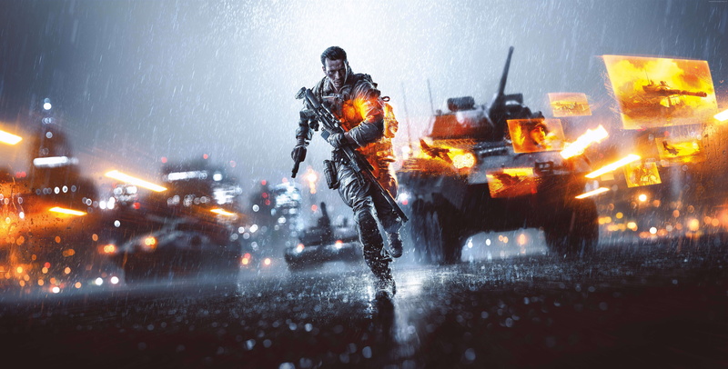 4k, fire, PC, gun, soldier, tank, battleground, shooter, screenshot, game, Battlefield Hardline, 8K, 5k, 2015, bokeh