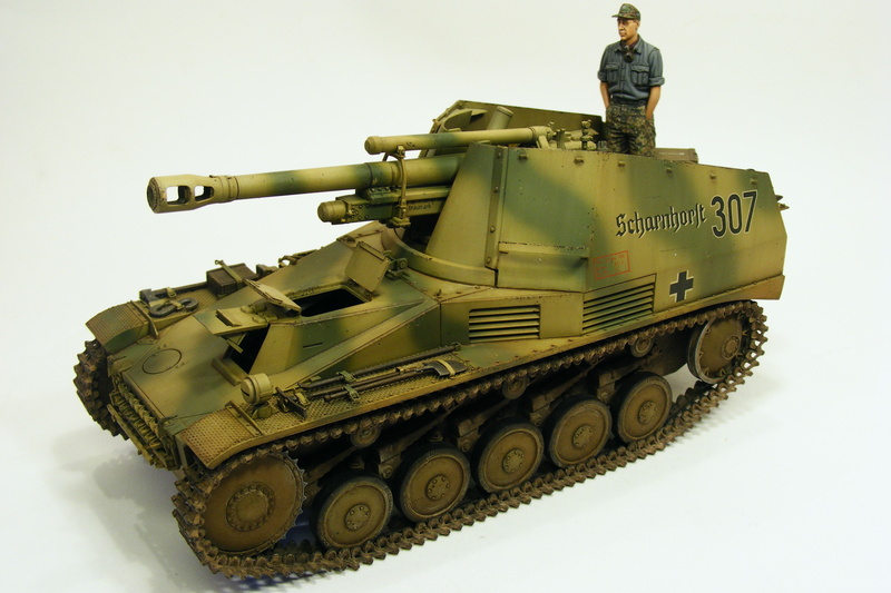Model, 105-mm howitzer leFH18, German, Professional hobby, Artillery, 2K, Class self-propelled howitzers, Easy, (OSA), (SAU), Wespe, Sd. Car. 124, Self