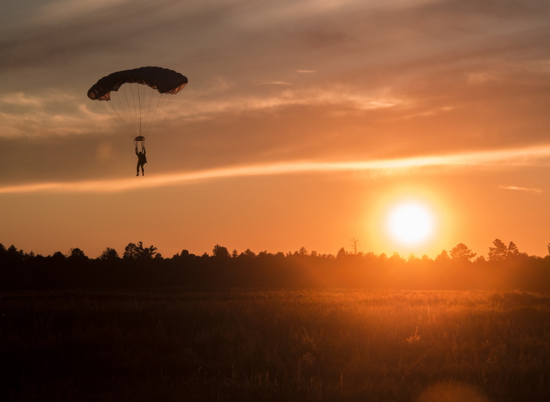 sunset, soldiers, Canadian Army Pathfinders, 1080P