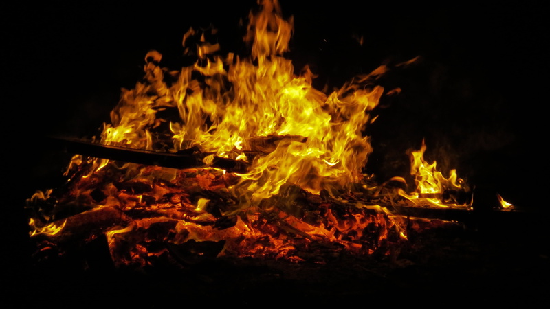 customs, log, easter, wood fire, conflagration, leaves, yellow, nature, hot, orange color, outdoors, wood - material, easter fire, burning, night, wood