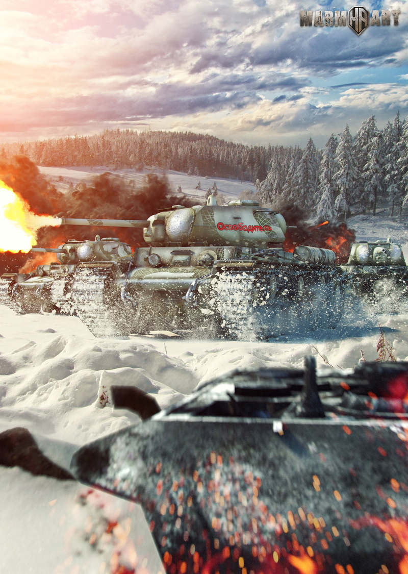 beauty in nature, frozen, Wargaming, built structure, transportation, ice, land, nature, KV 1, landscape, winter, no people, environment, scenics - nature