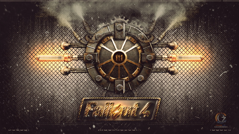 fan art, Fallout 4, 2K, vault - tec, Bethesda Game Studios, CGOz, postapokalipsis, door