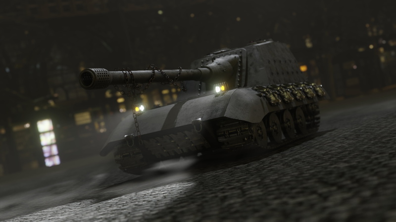 3D, World War II, vehicle, Jagdpanzer E 100, military, tank destroyer, computer, CGI, steel, tank, chains, lights, 4K