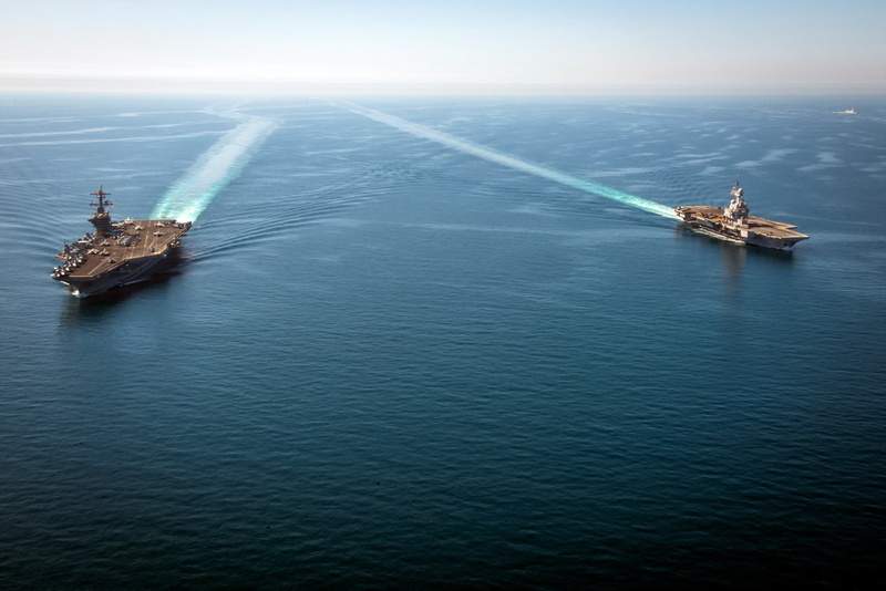 1080P, Charles de Gaulle (R91), ships, weapons, sea, USS Carl Vinson (CVN 70), aircraft carrier