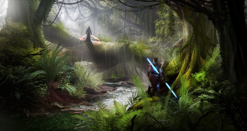  scenics - nature, nature, standing, day, Sith, tree, real people, plant, one person, 4K, land, outdoors, lightsaber, men, Jedi, lifestyles