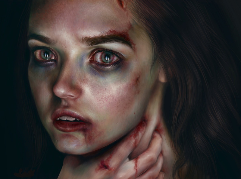 physical injury, bruise, blood, 4K, young adult, artist, young women, teenager, headshot, depression - sadness, aggression, women, adult, close-up, portrait