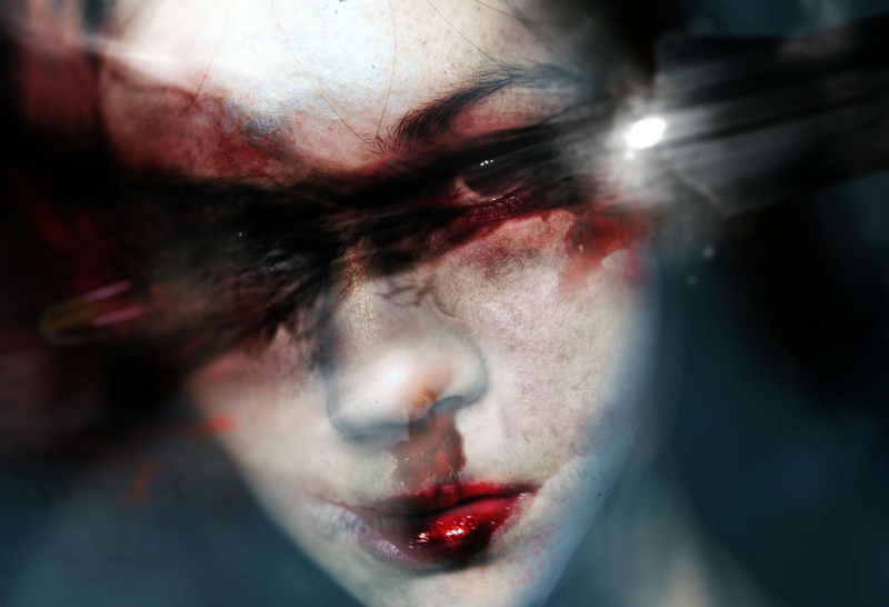 evil, Dark, one person, close-up, Gothic, vampire, fear, horror, 1080P, fantasy, pain, depression - sadness, make-up, portrait, celebration, human face