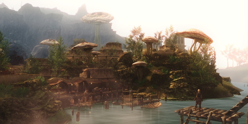 outdoors, land, no people, scenics - nature, solid, rock, tranquility, tree, travel, built structure, sky, day, mod pc gaming screen shot the elder scrolls iii morrowind the elder scrolls v skyrim