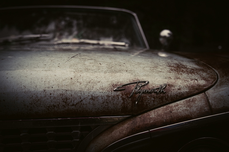 dirty, wood - material, plymouth, mode of transportation, no people, brown, vintage, automobile, close-up, glass - material, abandoned, transportation