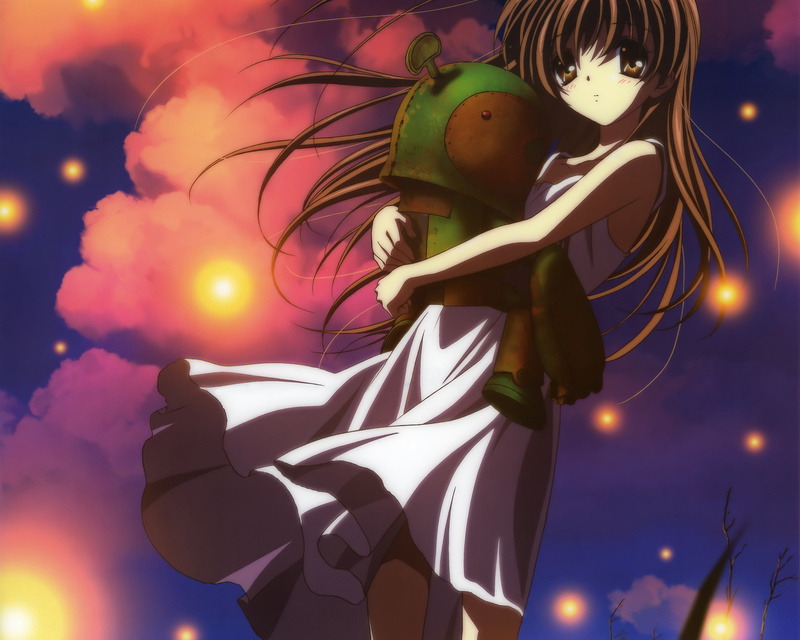 4K, Anime, Girl from the Illusionary World, Junk Robot, Clannad