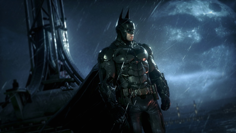 Batman: Arkham Knight, 4K, rain, video games, night, Batman