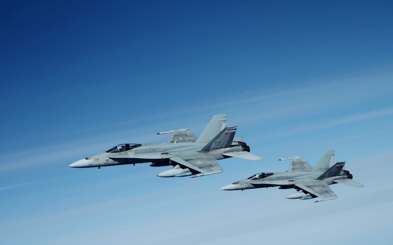 Fighter-bomber, F/A-18 Hornet, McDonnel Douglas, The sky, The plane, 1080P, Attack, Deck