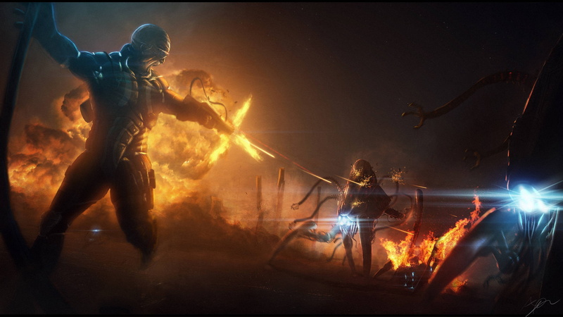nature, fire, flame, sign, night, full length, fantasy art, occupation, combat, arms raised, 2K, people, Adam Burn, performance, communication
