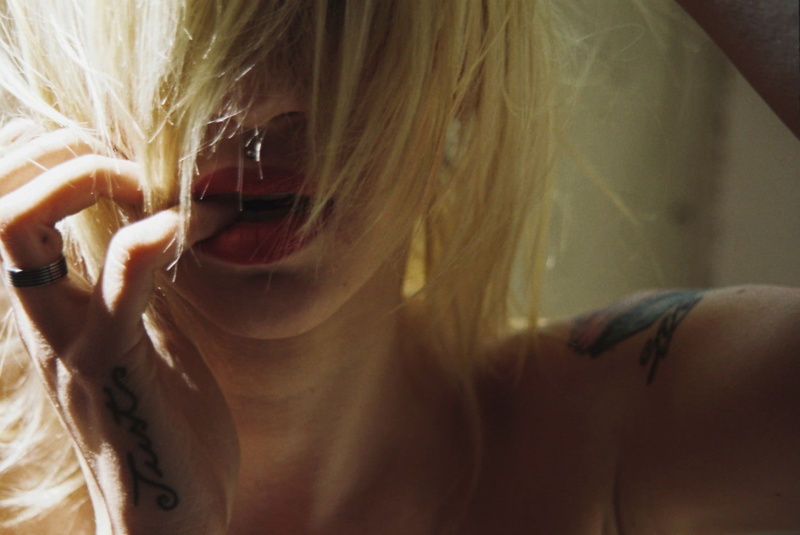 720P, biting finger, piercing, blonde, women, Natasha Legeyda, rings, hair in face, finger on lips, model, tattoo