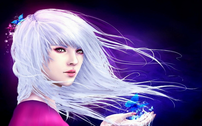 lips, beautiful, effects, female, girls, white, white hair, hair, 2K, colorful, pretty, women, adorable, lovely