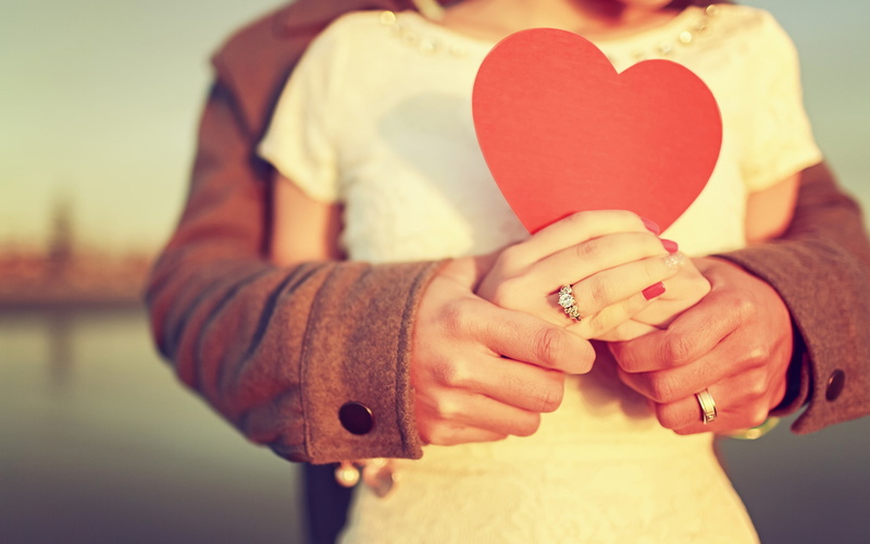 hands, wedding, man, diamond, silver, woman, Love, 2K, heart, ring