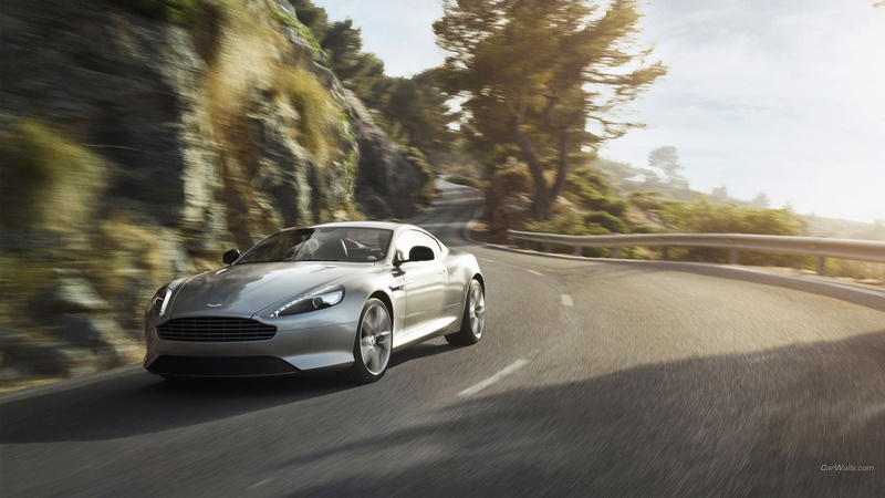 motor vehicle, transportation, travel, vehicle, silver cars, Aston Martin DB9, road trip, road, wheel, nature, no people, 1080P, tree, motion, car, blurred motion