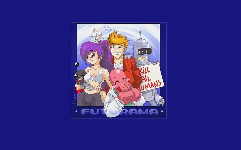 Futurama, wa, fry, zoidberg, dr, background, hd, manga, simple, leela, art, x, turanga, 720P, alternative, bender