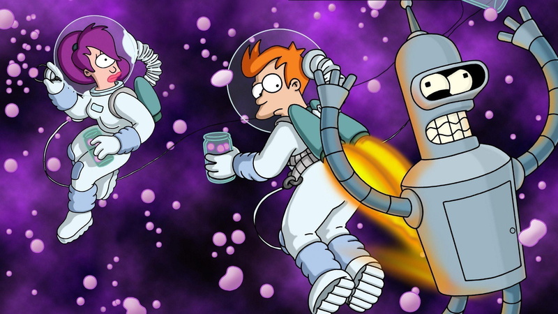 1080P, Bender (Futurama), Futurama, Fry (Futurama), Leela (Futurama)