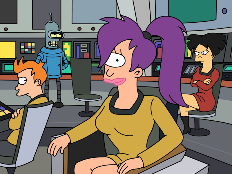 720P, Bender (Futurama), Leela (Futurama), Fry (Futurama), Amy Wong, Futurama