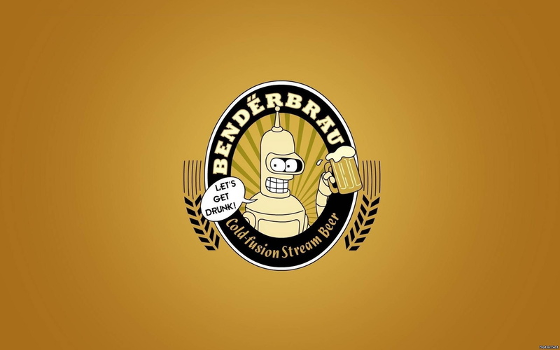 beers, bender, minimalistic, funny, 1080P, hd, entertainment, x, Futurama, art