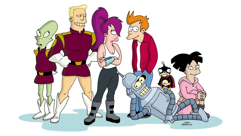 Amy Wong, Leela (Futurama), Futurama, 1080P, Zapp Brannigan, Bender (Futurama), Fry (Futurama), Nibbler (Futurama)