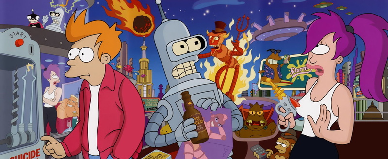Futurama, Sci Fi, 1080P, Fry (Futurama), Bender (Futurama), Leela (Futurama)