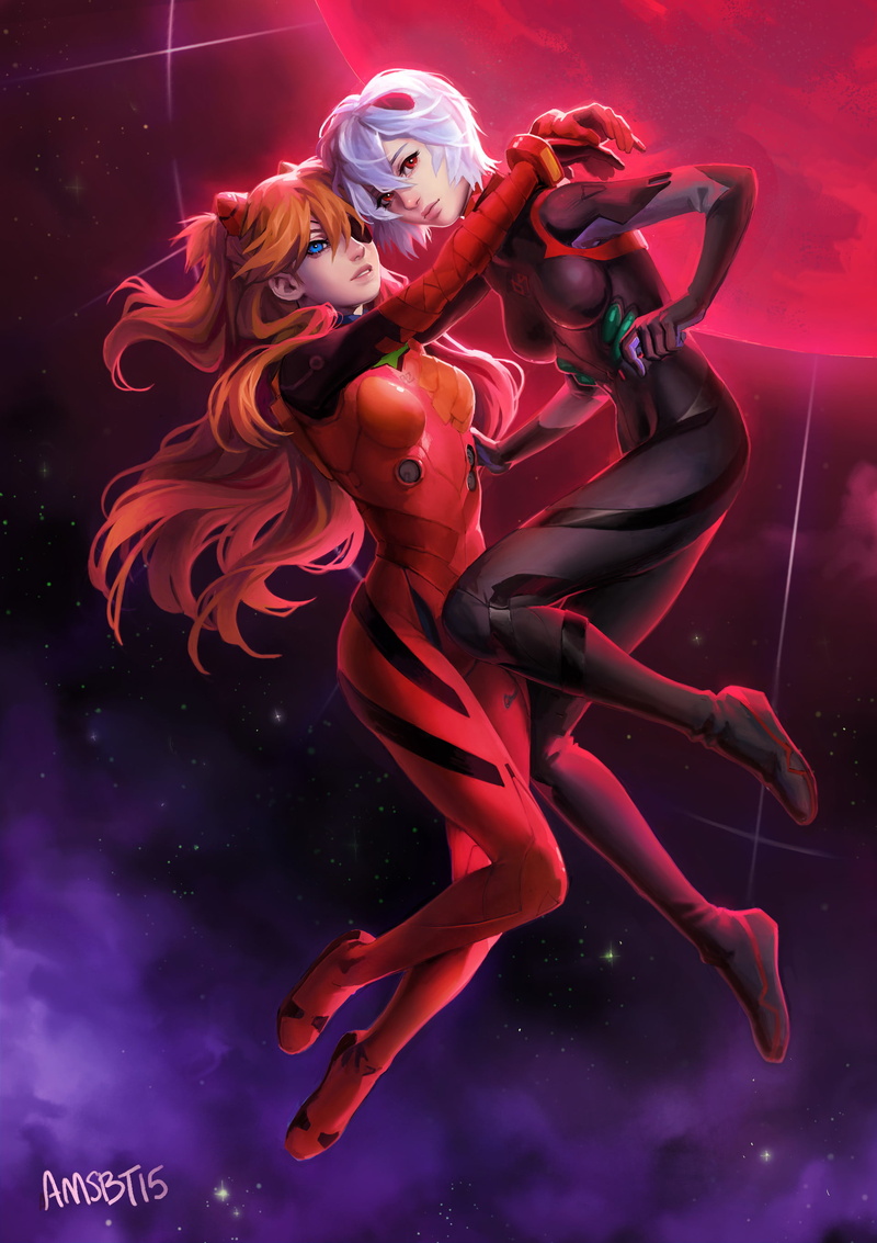 futuristic, creativity, people, night, evil, anime, females, redhead, women, fashion, spooky, Evangelion:3.0, clothing, motion, Asuka Langley Soryu, men