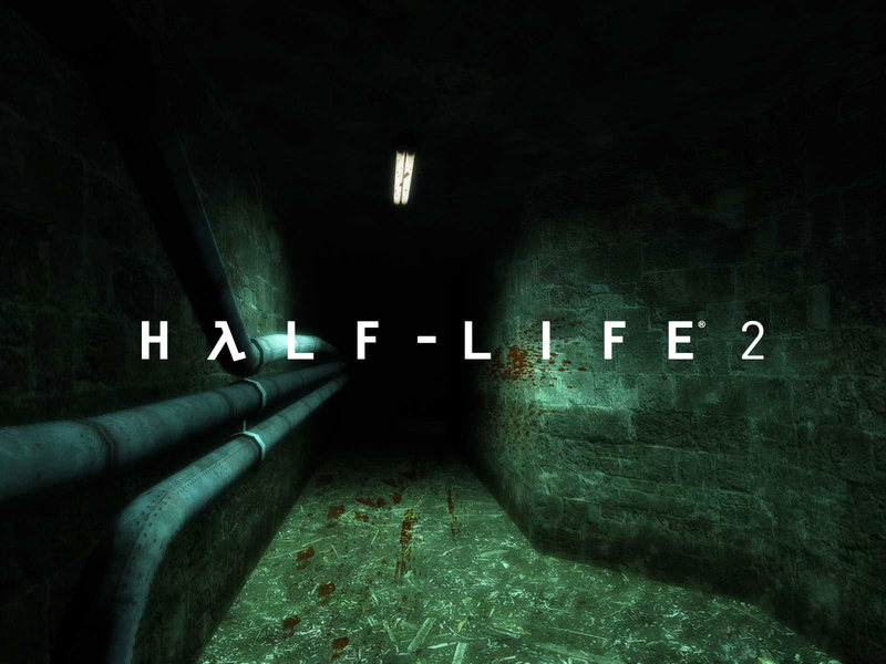 video games, mode of transportation, green color, concrete, night, direction, empty, 720P, Half-Life, dark, wall - building feature, number, transportation
