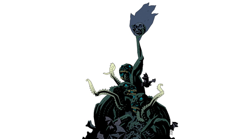 hd, hellboy, white, 1080P, cartoon/comic, skull