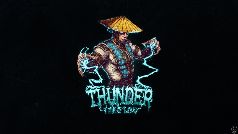 Thunder take you, Background, Raiden, Thunder take you!, 1080P, by Bogdan Timchenko, Helix, Rayden, Mortal Kombat, Art, Bogdan Timchenko, Minimalism