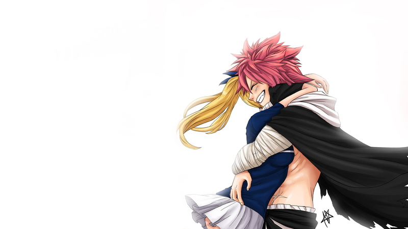 young adult, side view, people, hairstyle, indoors, bonding, Natsu Dragneel, hair, adult, women, NaLu (Fairy Tail), three quarter length, lifestyles, copy space
