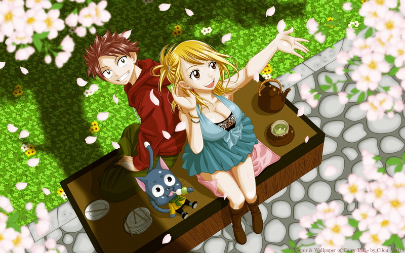 Natsu Dragneel, Lucy Heartfilia, Fairy Tail, 2K, NaLu (Fairy Tail), Anime
