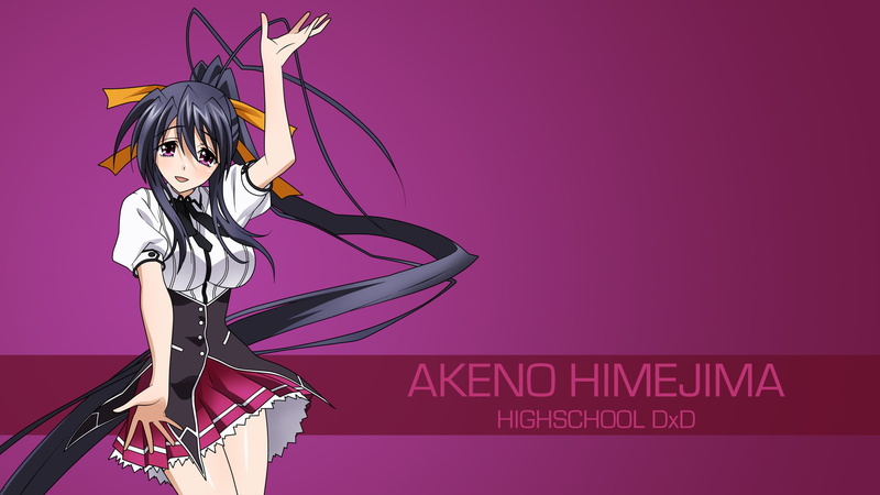 portrait, fashion, himejima, highschool, looking at camera, purple, females, High School DxD, studio shot, dxd, Anime, hairstyle, women, one person, lifestyles