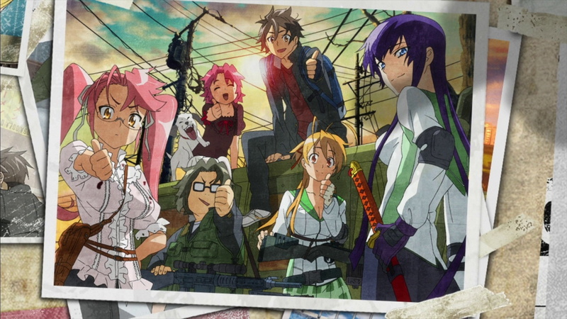 1080P, Highschool Of The Dead, Saya Takagi, Saeko Busujima, Anime, Alice Maresato, Weapon, Purple Hair, Zeke (Highschool Of The Dead), Takashi Komuro