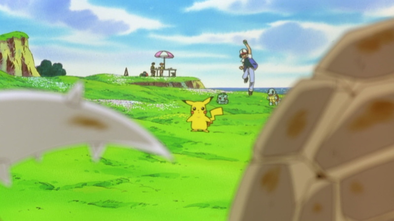 grass, Ash (Pokémon), domestic animals, representation, leisure activity, cloud - sky, nature, land, 1080P, day, mammal, figurine, male likeness, plant