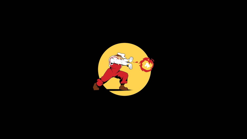 1080P, street, games, fighter, art, video, mario, solid, x, hd, Abstract, Cartoons, simplistic, simple