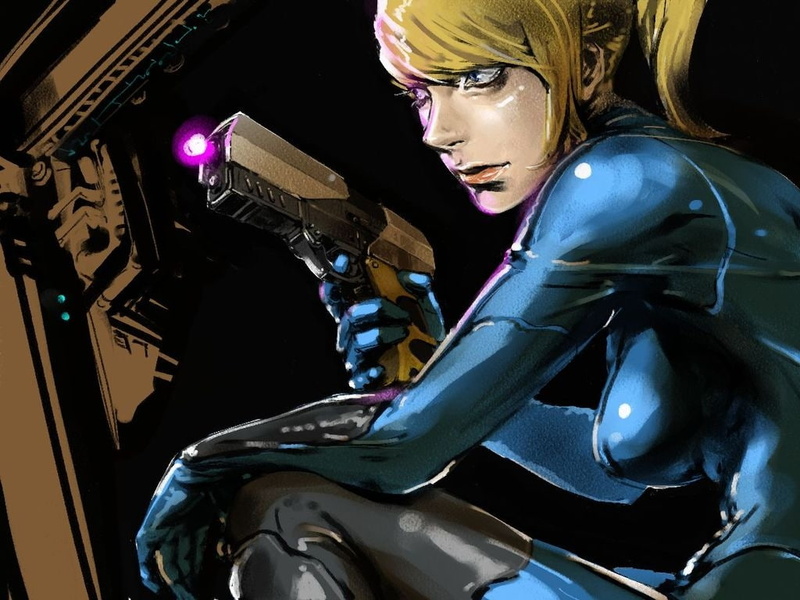 art, anime, metroid, samus, hd, hot, suit, 480P, x, zero suit, aran, zero