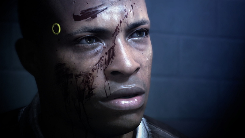 looking at camera, body part, make-up, indoors, headshot, beautiful woman, Games, halloween, close-up, human face, young adult, depression - sadness, paint