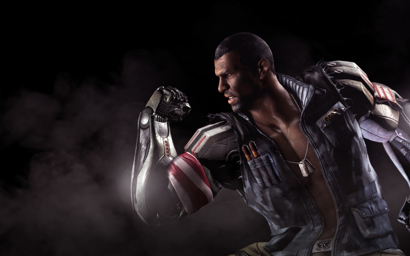 Art, skill, holding, men, strength, muscular build, lifestyles, one person, sport, night, black background, clothing, 720P, Jax, Mortal kombat x, studio shot
