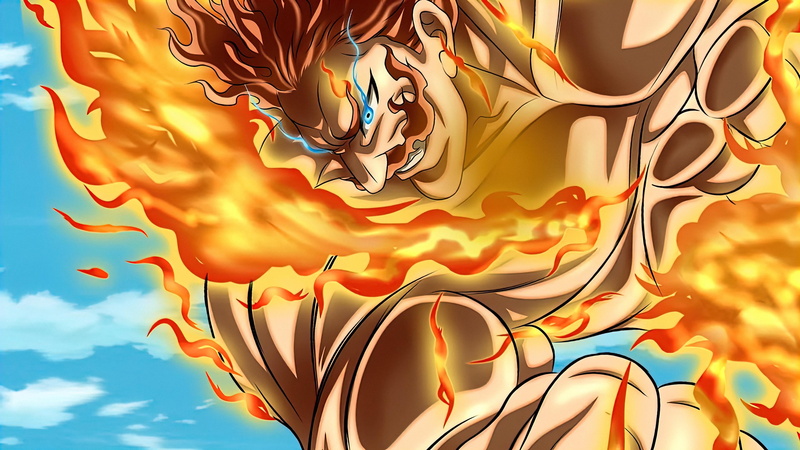 anime men, anime boys, burning, anime, Nanatsu no Taizai, fire, Seven Deadly Sins, 4K, Escanor