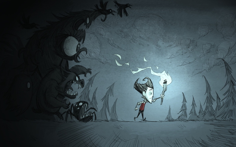 art and craft, activity, fantasy, dont starve wilson, night, one person, animal wildlife, marine, adult, digital composite, men, full length, vertebrate