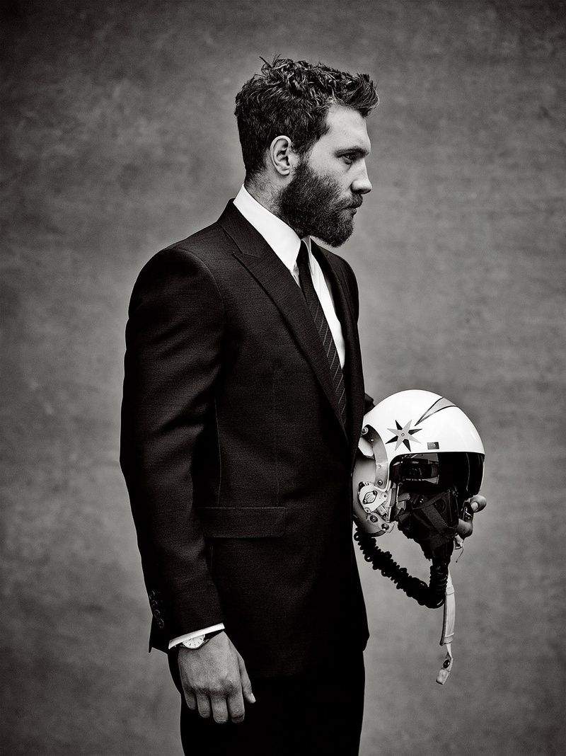 young adult, suit, men, males, studio shot, ball, holding, Jai Courtney, helmet, sport, success, adult, well-dressed, monochrome, business, indoors, 720P