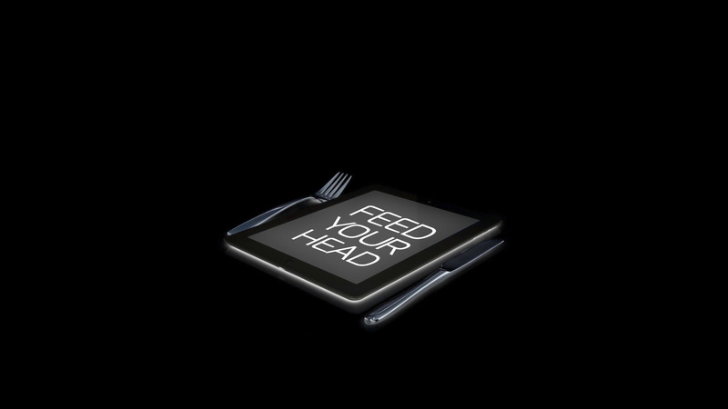 studio shot, fork, text, black background, dark, high angle view, black, connection, close-up, indoors, cut out, technology, silver, no people, single object